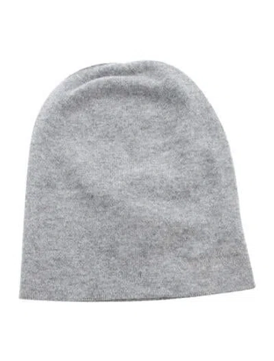 Pre-owned Saint Laurent Grey Wool Felt Beanie W/tags In Gray