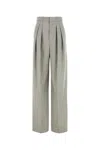 Saint Laurent Wool Trousers With Wide Leg And Pleated Front