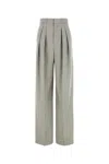 Saint Laurent Wool Trousers With Wide Leg And Pleated Front