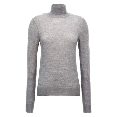 Saint Laurent Grey Wool Turtleneck In Gray