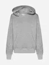 Saint Laurent Oversize Grunge Université Cotton Logo Graphic Hoodie In Grey