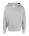 Saint Laurent Ysl Universite Distressed Grey Hoodie In Gray