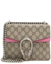 Saint Laurent Gucci Beige & Pink Gg Supreme Coated Canvas Dionysus Small Shoulder Bag (authentic Pre-loved) In Nude