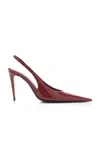Saint Laurent Guermantes Slingback Pumps In Red Patent Leather In Red