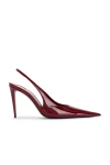 Saint Laurent Guermantes Slingback Pumps In Red Patent Leather In Red