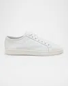 Saint Laurent Gym Leather Low-top Sneakers In White