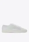 Saint Laurent Gym Low Logo-print Leather Sneakers In White