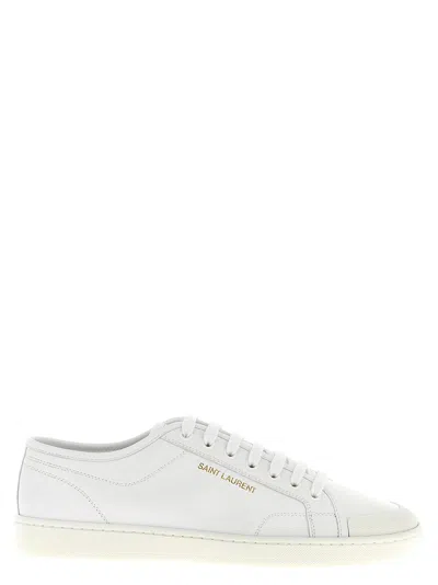 Saint Laurent Men White Lace Up Sneakers, 8.5 Luxury Sneakers For Men Darveys