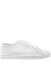 Saint Laurent Gym Leather Low-top Sneakers In White