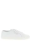 Saint Laurent Gym Leather Low-top Sneakers In White