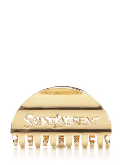 Saint Laurent Hair Clip Hats Gold