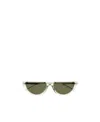 Saint Laurent Half-moon Shaped Sunglasses In Green