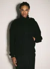 Saint Laurent Hooded Sweatshirt With Half Zip In Black
