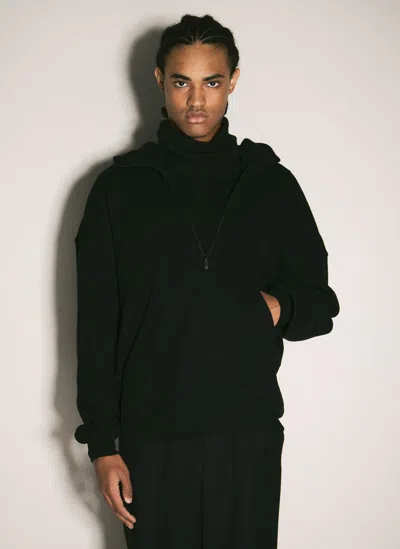 SAINT LAURENT HALF-ZIP HOODED SWEATSHIRT