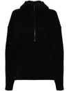 Saint Laurent Zipper Hoodie In Black