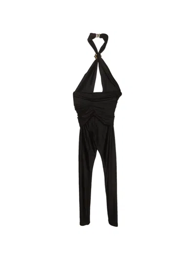 Pre-owned Saint Laurent Halter Neck Back Open Jumpsuit In Black