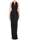 Saint Laurent Jersey Gown In Black