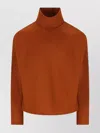 Saint Laurent Structured Shoulder Sweater Sweaters And Cardigans Orange In Brown