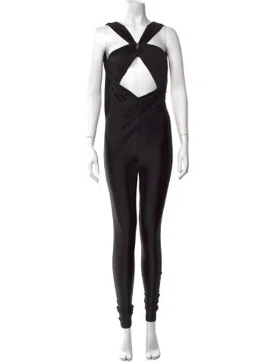 Pre-owned Saint Laurent Halterneck Jumpsuit In Black