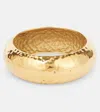 Saint Laurent Hammered Bangle In Gold