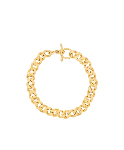 Saint Laurent Hammered Chain Link Necklace In Gold