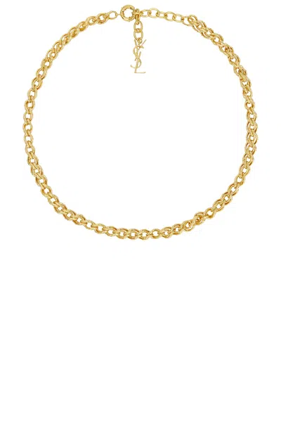 Saint Laurent Hammered Chain Necklace