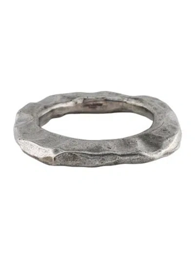 Pre-owned Saint Laurent Hammered-effect Bangle Bracelet, 7.75" In Multi
