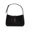Saint Laurent Black Leather Hobo Bag With Hardware In Black