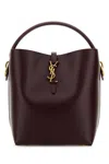 Saint Laurent Le 37 Ysl Bucket Bag In Smooth Leather In Red