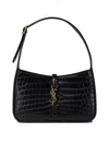 Saint Laurent Crocodile Embossed Hobo Bag With Gold-tone Hardware In 1062