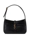 Saint Laurent Crocodile Embossed Hobo Bag With Gold-tone Hardware In 1062
