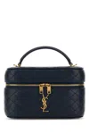 Saint Laurent Vanity Ysl Top-handle Bag In Quilted Patent Leather