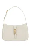Saint Laurent Le 5 A 7 Mini Ysl Shoulder Bag In Smooth Leather In White