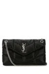 Saint Laurent Loulou Puffer Shoulder Bag In Black