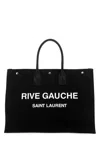 Saint Laurent Men Rive Gauche Large Tote Bag In Black