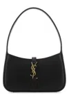 Saint Laurent Le 5 A 7 Mini Ysl Shoulder Bag In Smooth Leather In Black