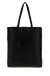 Saint Laurent Black Leather Bold Shopping Bag In Black