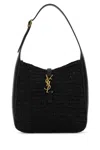 Saint Laurent Small Woven Shoulder Bag With Adjustable Strap In Black