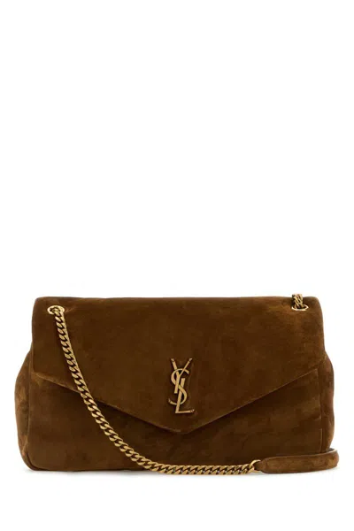 Saint Laurent Handbags. In Brown