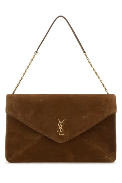 Saint Laurent Handbags. In Brown