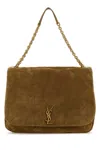 Saint Laurent Woman Biscuit Suede Jamie 4.3 Shoulder Bag In Brown