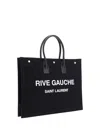 Saint Laurent Men Rive Gauche Handbag In Nero/bianco/nero/ner