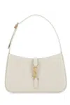 Saint Laurent Le 5 À 7 Leather Hobo In White