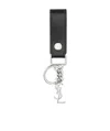 Saint Laurent Cassandre Leather Key-holder In Black