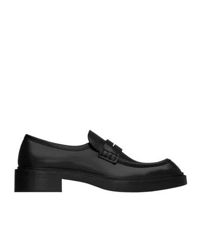 Saint Laurent Harvey Loafers In Smooth Leather In Black