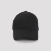 Saint Laurent Quilted Topstitching Adjustable Closure Hat In Metallic