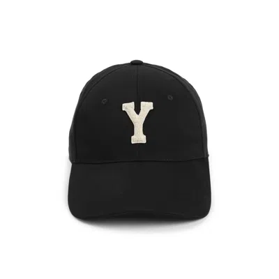 Saint Laurent Men's Y Varsity Six-panel Baseball Cap In Black