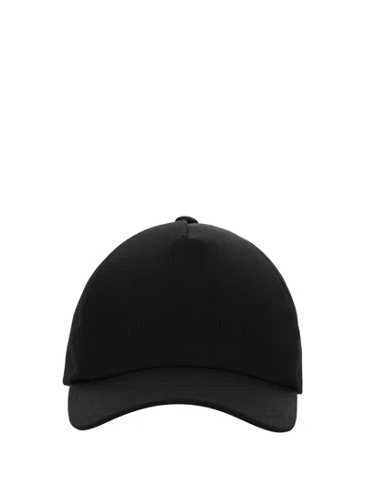 Saint Laurent Cotton And Linen Baseball Cap Men In Black