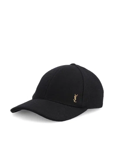 Saint Laurent Hats In Black