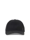 Saint Laurent Wool Baseball Cap In Black